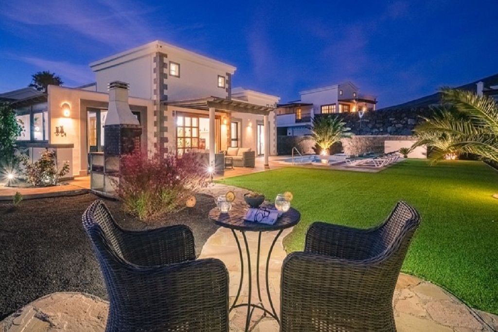 Nighttime view from edge of the Garden