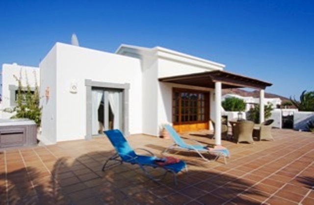 View of the Villa from the edge of the terrace/gardens