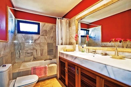 One of the bathrooms