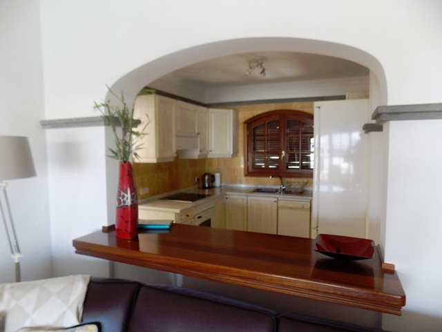 View of Kitchen across breakfast bar
