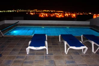Pool View at night