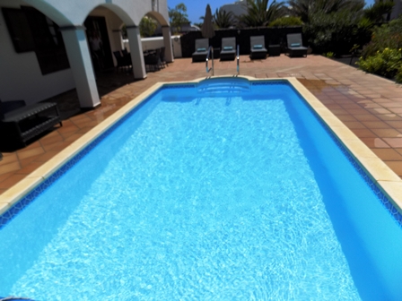 View across the 8m x 4m Private Pool