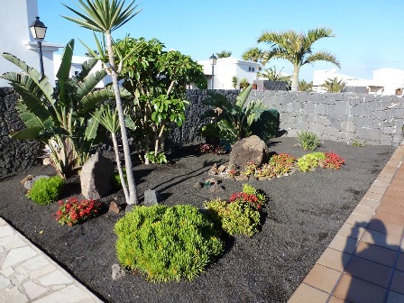 View of Caranian Gardento side of BBQ Area