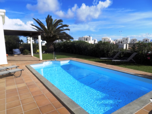 View across the pool