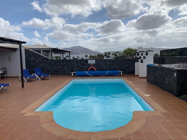 View alonmg private heated pool