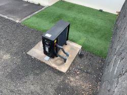 View from the lounge through french doors to terrace