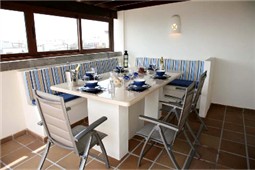 Al-Fresco dining Area to side of Villa with direct access to Kitchen