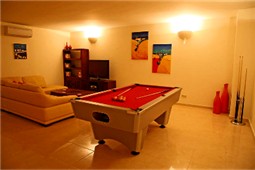 View of downstairs Lounge / Gamesroom with Pool Table