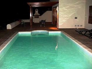 View of the Pool at night