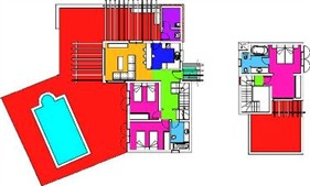 Floor Plan of Casa Olivina (Mirror Image)