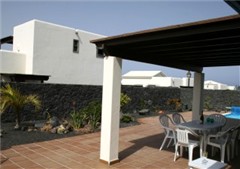 Shaded Pergola outside Lounge