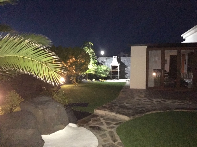 External View of Villa at Night